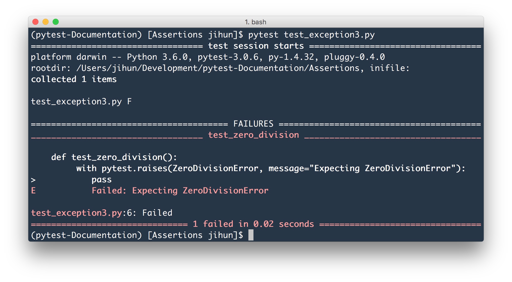 pytest doc 번역 - The writing and reporting of assertions in tests ...